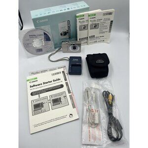 Canon PowerShot ELPH SD600 / Digital IXUS 60 6.0MP Camera w/Accessories *TESTED*